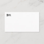 Visitekaartje met standaard reisformaat (Achterkant)