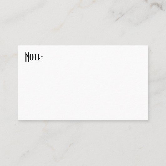 Visitekaartje met standaard reisformaat (Achterkant)