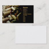 visitekaartje met stapel flessenkurken (Voorkant / Achterkant)