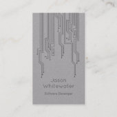 Visitekaartje met stijlvolle stijl - grijs (Voorkant)