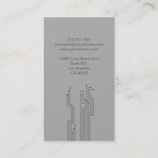 Visitekaartje met stijlvolle stijl - grijs (Achterkant)