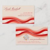 Visitekaartje met stromende golven (Voorkant / Achterkant)