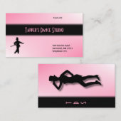 Visitekaartje met Tap Dance - Roze (Voorkant / Achterkant)
