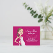 visitekaartje met tekenillustratie culinair (Staand voorkant)