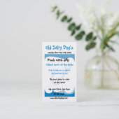 Visitekaartje met thema zee (Staand voorkant)