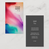 Visitekaartje met trillende indrukking (Voorkant / Achterkant)