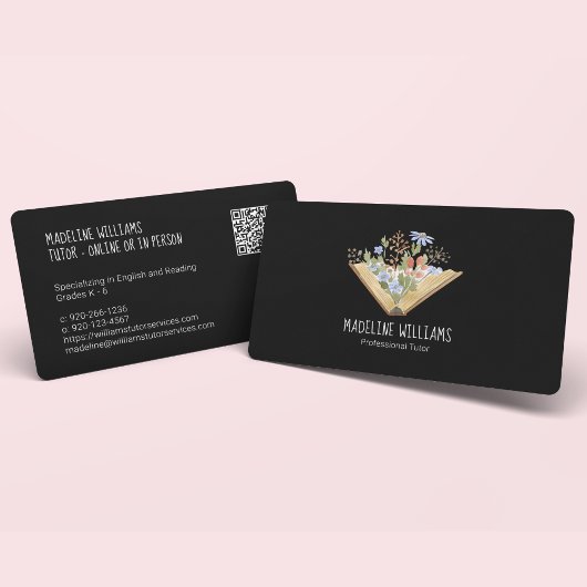 Visitekaartje met Tutor QR-code