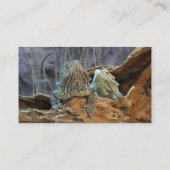 Visitekaartje met twee merkwaardige lizards (Achterkant)