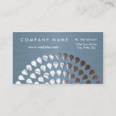 Visitekaartje met twee zijden zilver en blauw Mand (Achterkant)