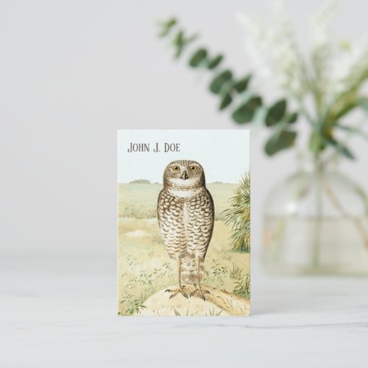 Visitekaartje met tweekleppige buikholte voor voge (Staand voorkant)