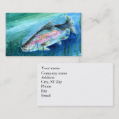 Visitekaartje met tweeslachtige regenboogforel (Voorkant / Achterkant)