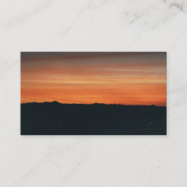 visitekaartje met Uitzicht voor de Sunset Mountain