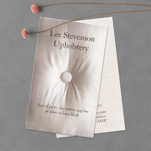 Visitekaartje met upholsterer