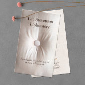 Visitekaartje met upholsterer