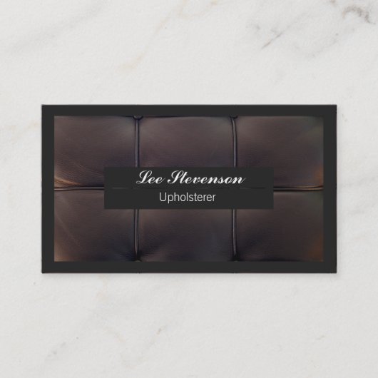 Visitekaartje met upholsterer (Voorkant)