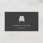 Visitekaartje met upholsterer (Voorkant)