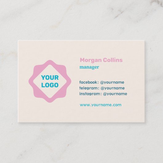 Visitekaartje met uw logo (Voorkant)