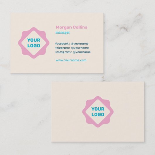 Visitekaartje met uw logo (Voorkant / Achterkant)