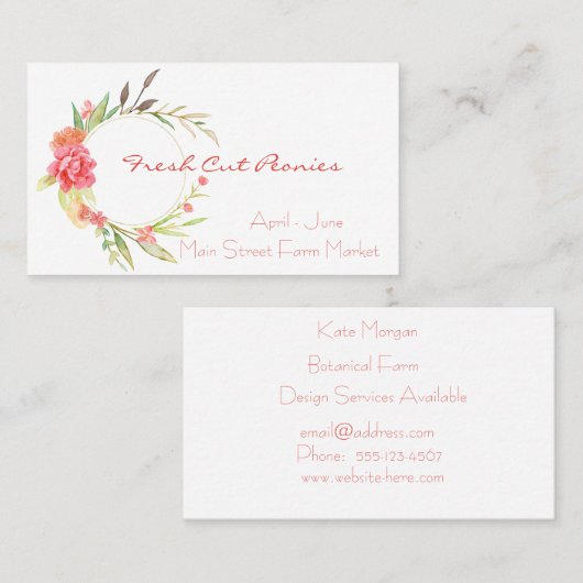 Visitekaartje met ventilator (Voorkant / Achterkant)