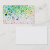 Visitekaartje met verf gesplatterd (Voorkant / Achterkant)