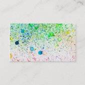Visitekaartje met verf gesplatterd (Voorkant)