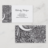 visitekaartje met versiering (Voorkant / Achterkant)