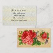 Visitekaartje met Victoriaans teruggehakt  (Voorkant / Achterkant)