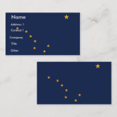 Visitekaartje met vlag van Alaska U.S.A. (Voorkant / Achterkant)