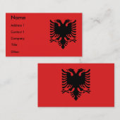 Visitekaartje met vlag van Albanië (Voorkant / Achterkant)