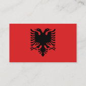 Visitekaartje met vlag van Albanië (Achterkant)