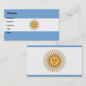 Visitekaartje met vlag van Argentinië (Voorkant / Achterkant)