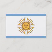 Visitekaartje met vlag van Argentinië (Achterkant)