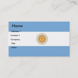 Visitekaartje met vlag van Argentinië
