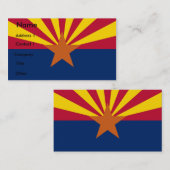 Visitekaartje met vlag van Arizona, U.S.A. (Voorkant / Achterkant)