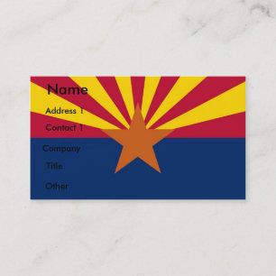 Visitekaartje met vlag van Arizona, U.S.A.