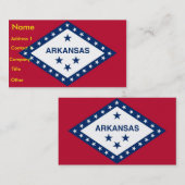 Visitekaartje met vlag van Arkansas U.S.A. (Voorkant / Achterkant)