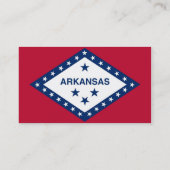 Visitekaartje met vlag van Arkansas U.S.A. (Achterkant)