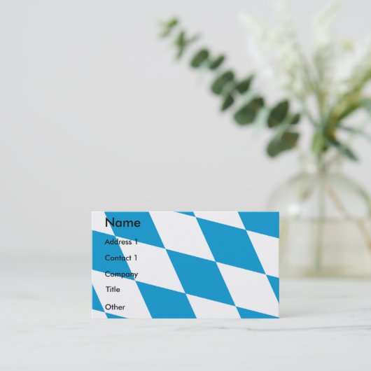 Visitekaartje met vlag van Beieren (Staand voorkant)