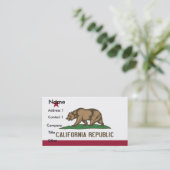 Visitekaartje met vlag van Californië U.S.A. (Staand voorkant)