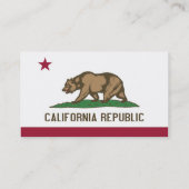 Visitekaartje met vlag van Californië U.S.A. (Achterkant)