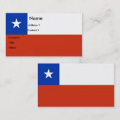 Visitekaartje met vlag van Chili (Voorkant / Achterkant)