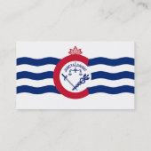 Visitekaartje met vlag van Cincinnati, Ohio (Achterkant)