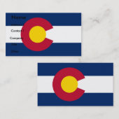 Visitekaartje met vlag van Colorado, Verenigde Sta (Voorkant / Achterkant)