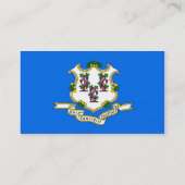 Visitekaartje met vlag van Connecticut (Achterkant)