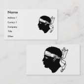 Visitekaartje met vlag van Corsica, Frankrijk (Voorkant / Achterkant)