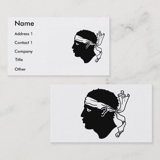 Visitekaartje met vlag van Corsica, Frankrijk (Voorkant / Achterkant)