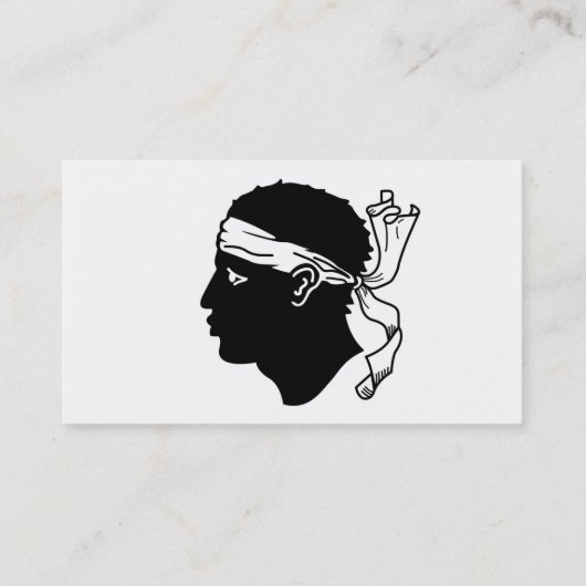 Visitekaartje met vlag van Corsica, Frankrijk (Achterkant)