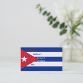 Visitekaartje met vlag van Cuba (Staand voorkant)