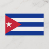 Visitekaartje met vlag van Cuba (Achterkant)