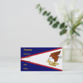 Visitekaartje met vlag van de Amerikaanse Samoa (Staand voorkant)